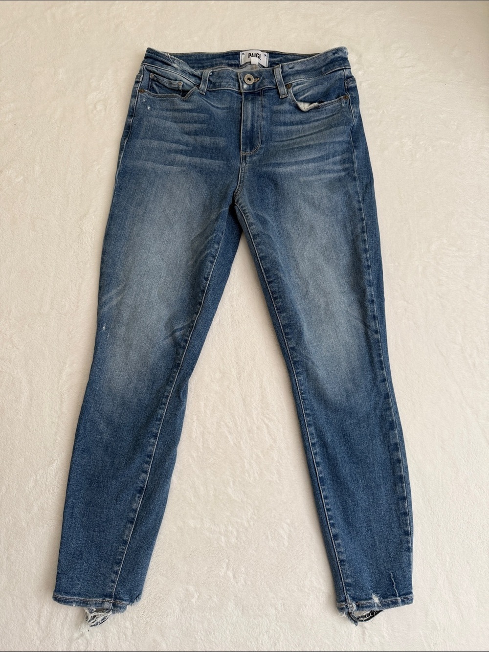 PAIGE Women's Skinny Jeans in Washed Blue